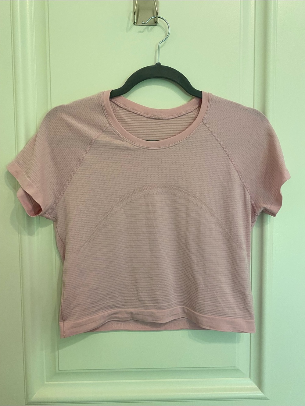 lululemon Soft Pink Short-Sleeve Crop Top